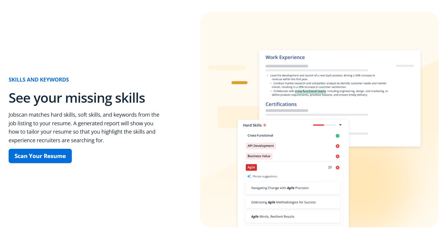 Jobscan Hero Section